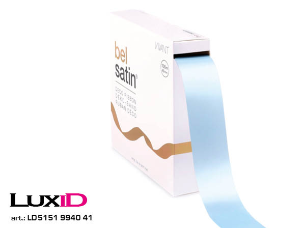 Bel satin 41 ijsblauw 40mm x 100m